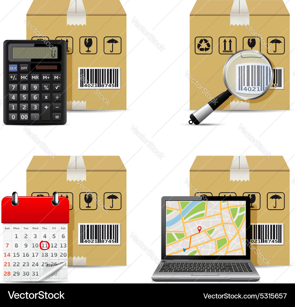 Versandsymbole Set Vektorbild