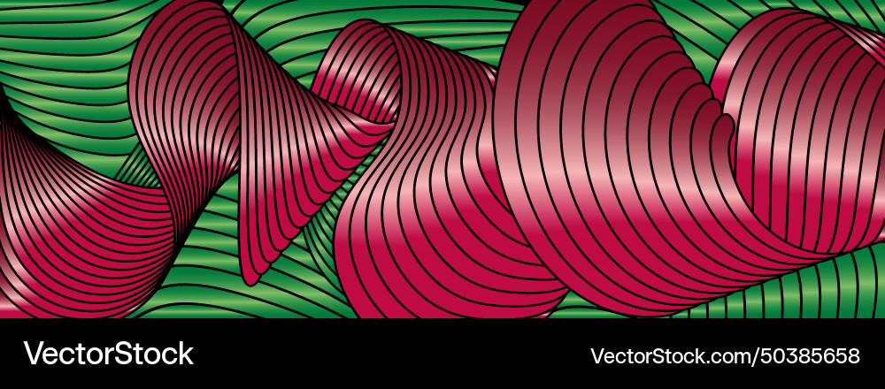 A colorful wave gradient design of sinuous line vector image