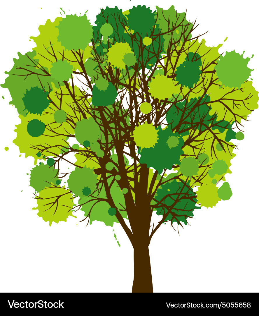 Background with tree vector image