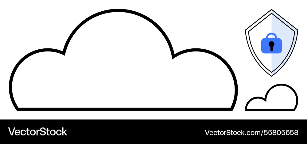 Cloud computing security protecting data Cloud computing security protecting data Vector Image