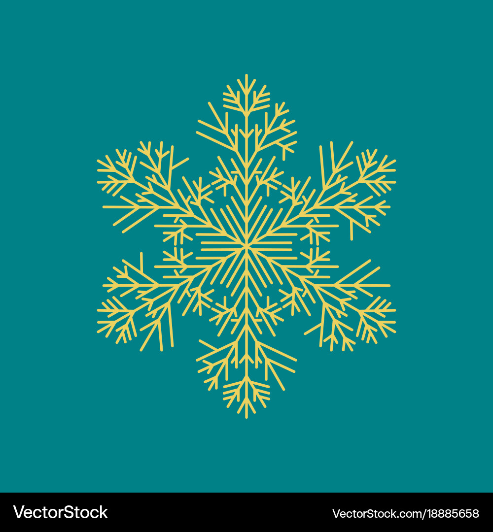 Flat on background of snowflake Vector Image