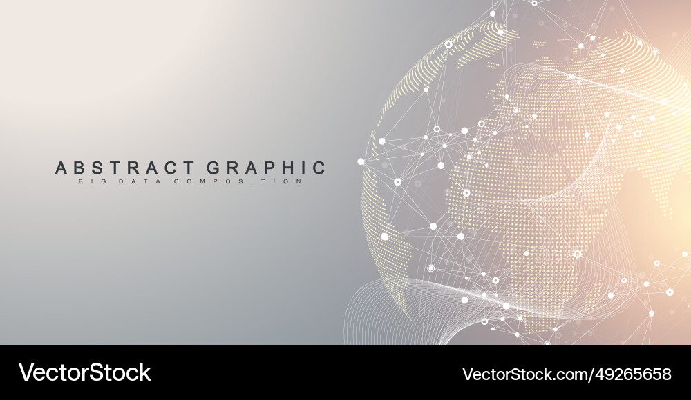 Global network connection banner design template Global network connection banner design template vector image