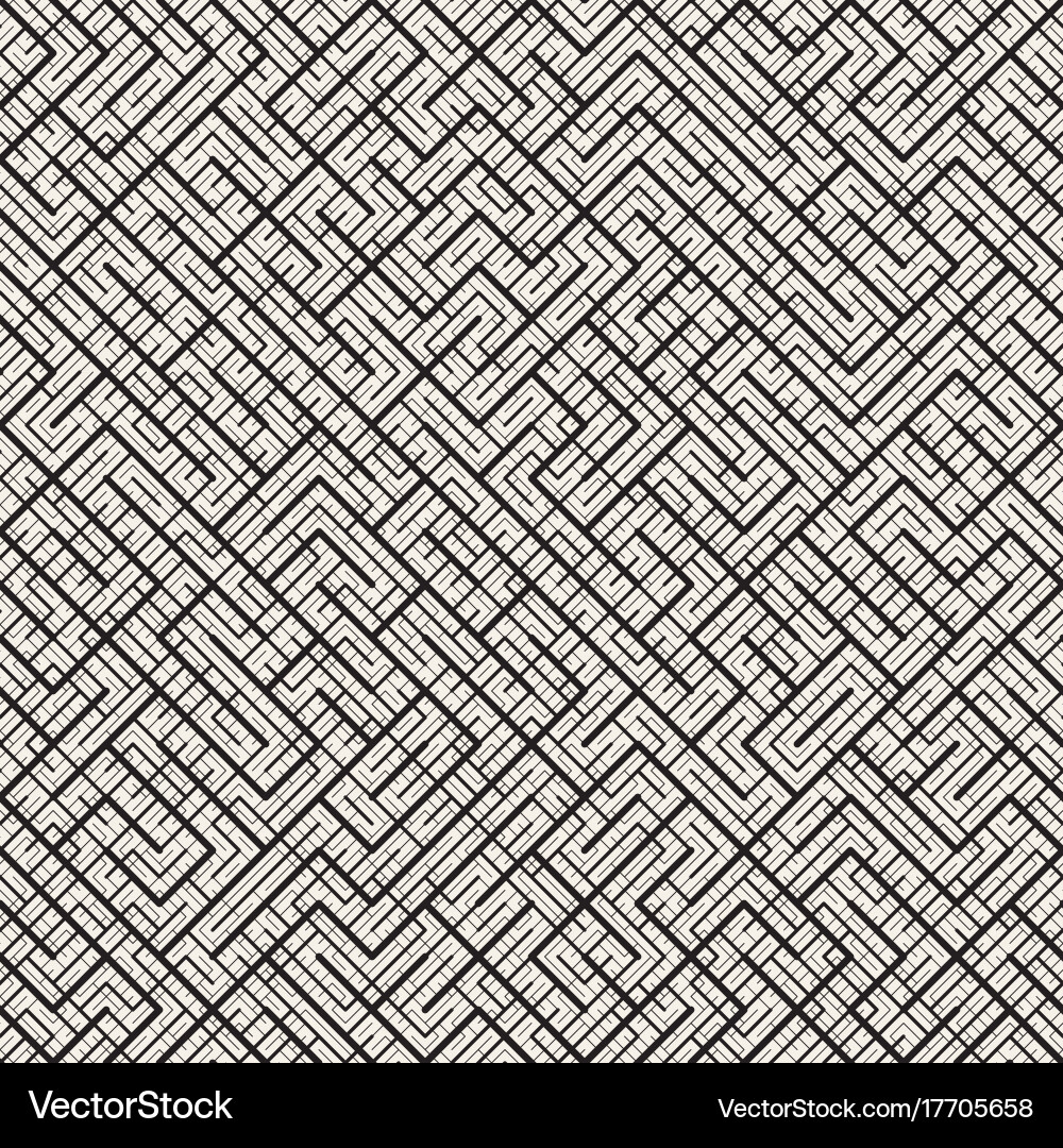 Irregular maze line abstract geometric background vector image