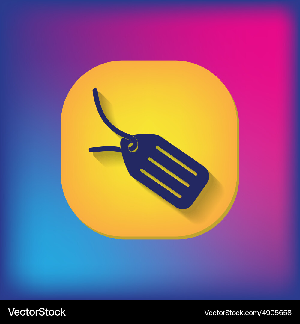 Label icon button Vector Image