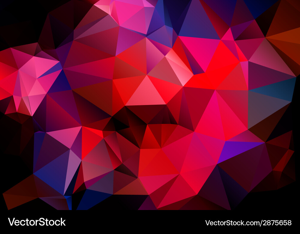 Multicolored background polygon vector image