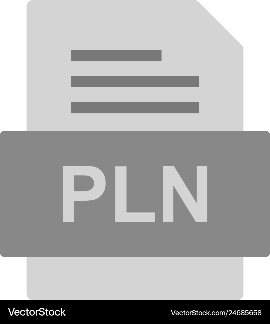 Pln file document icon Vector Image
