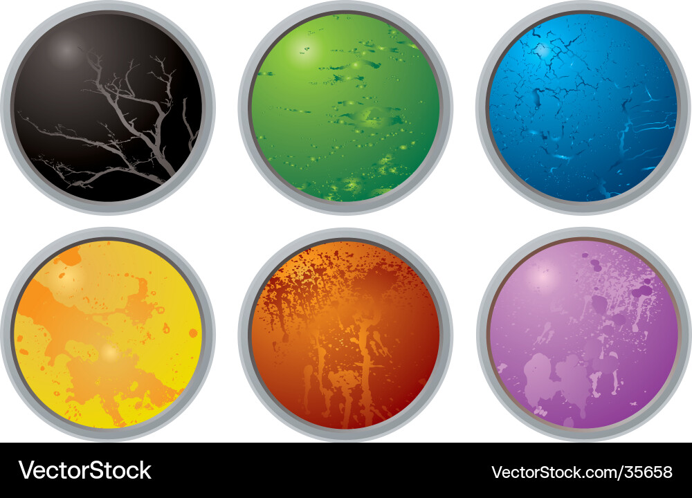 Rainbow button variation vector image