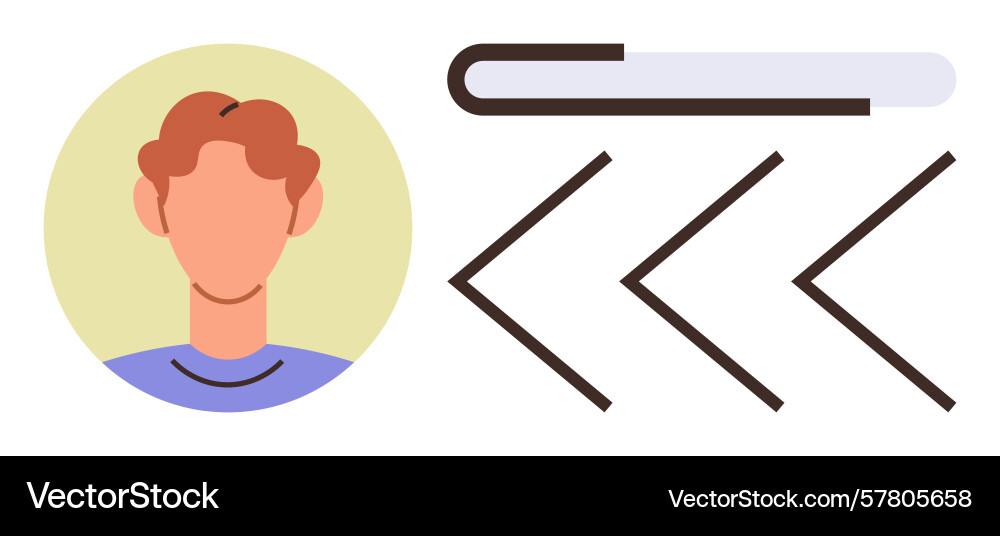 User profile with progress bar and navigation User profile with progress bar and navigation Vector Image