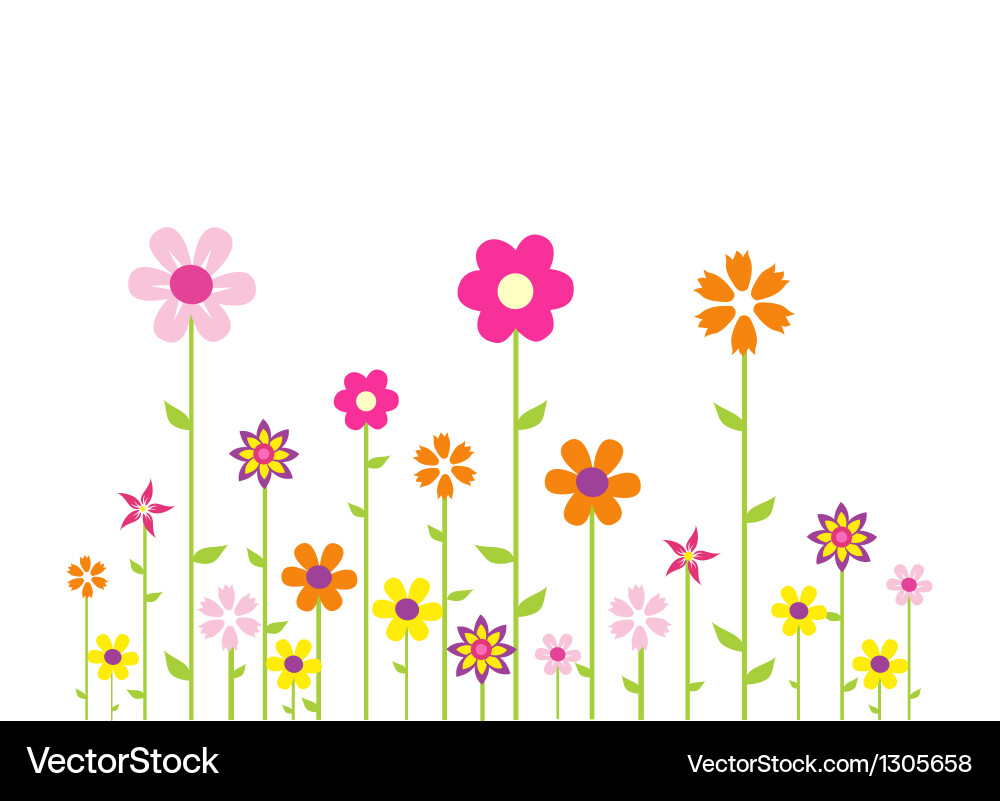 Vibrant Flower Set Vector Image