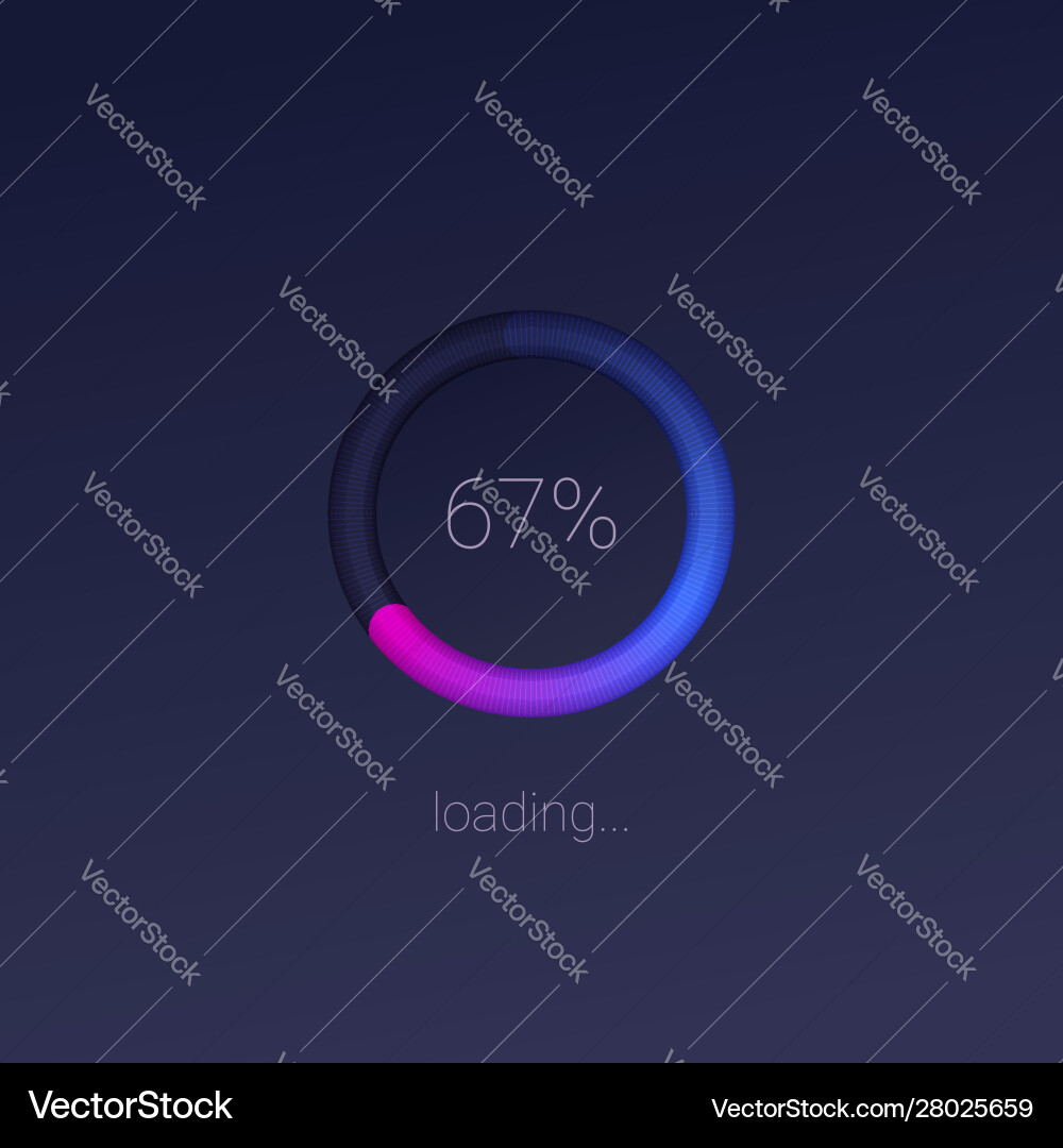 3D Loading Preloader - Gradient Update vector image