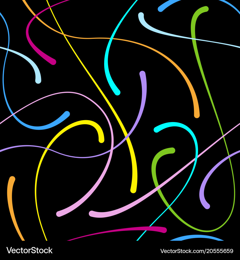 Blob doodle curves seamless pattern Vector Image