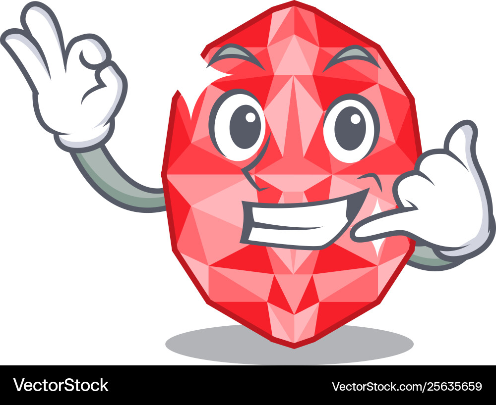 Call me ruby gems in mascot shape Call me ruby gems in mascot shape Vector Image