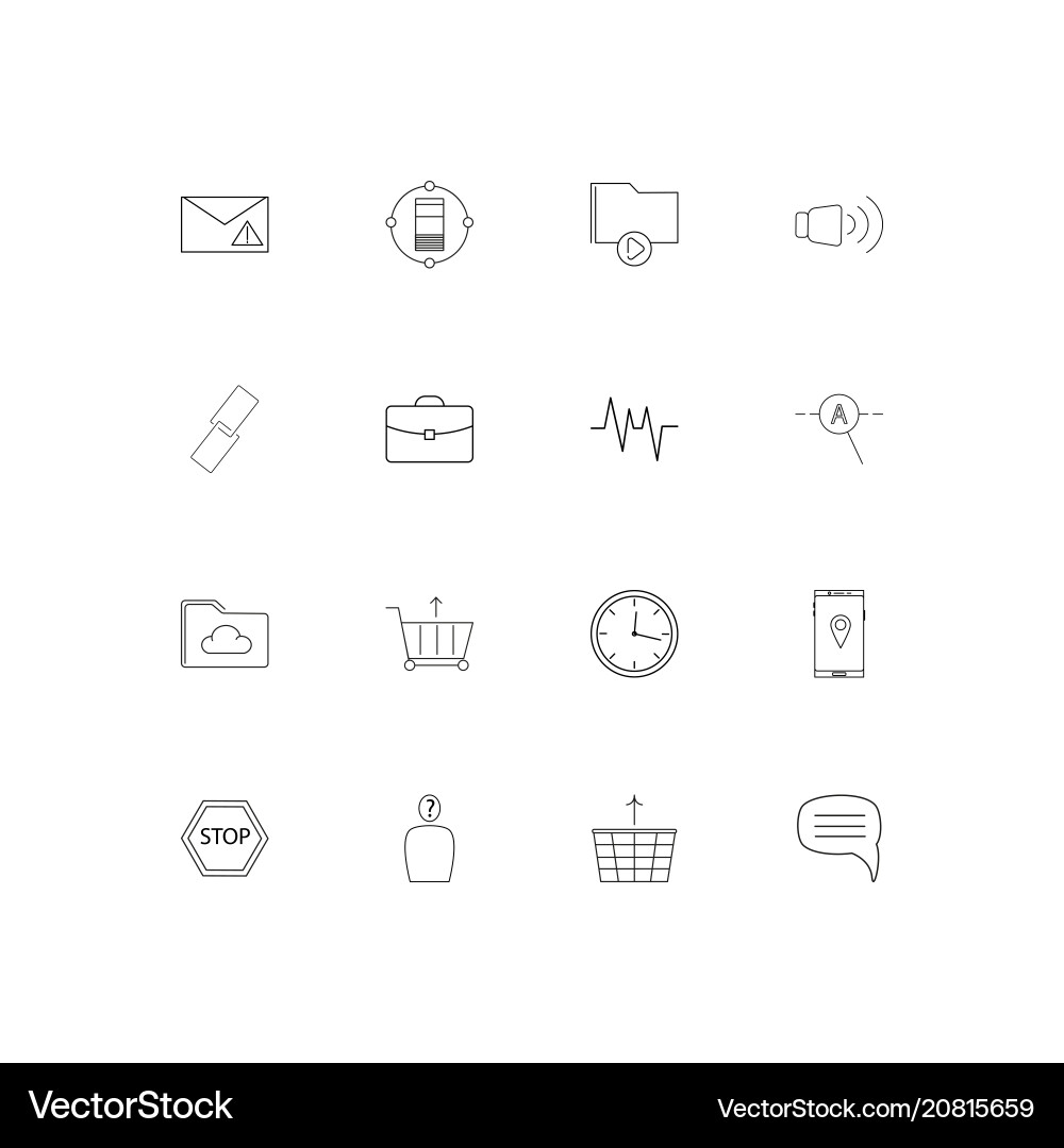Internet of things linear thin icons set outlined Vector Image