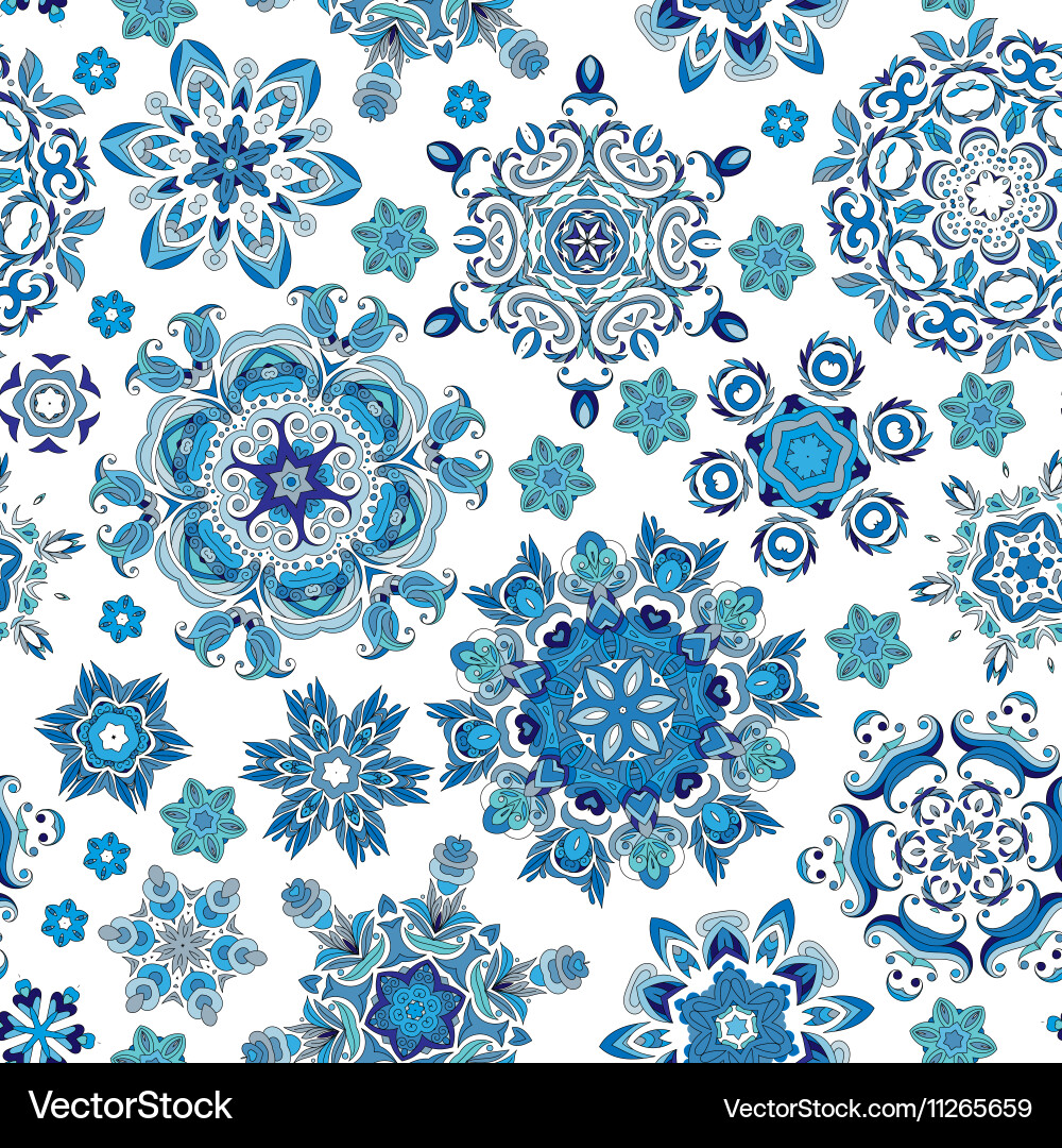 Intricia Floral Seamless Muster Vektorbild
