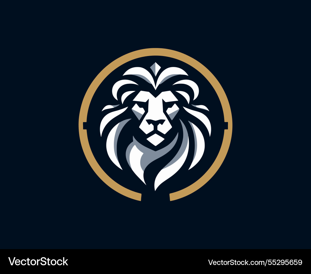 Lion Head Logo Design Vorlage Lion Head Logo Design Vorlage vektorbild