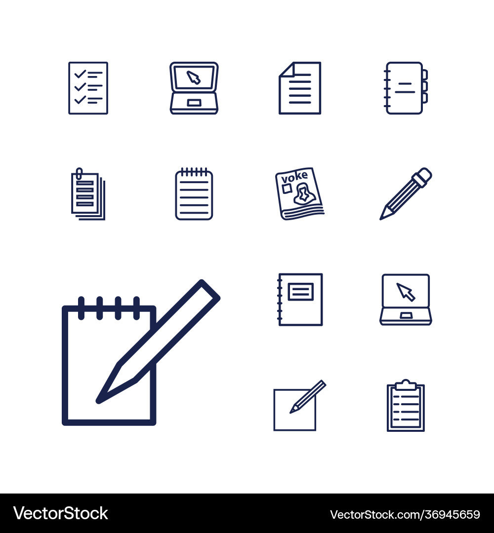 Notebook icons Vector Image