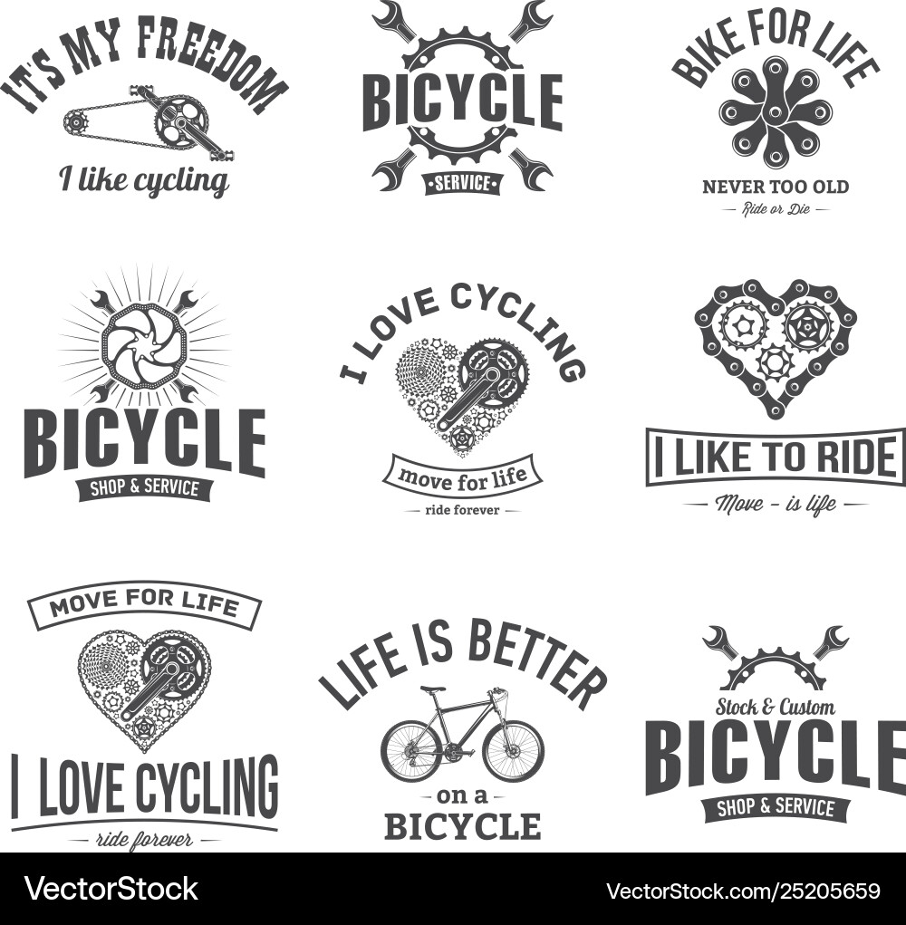 Retro Bicycle Emblem vector image
