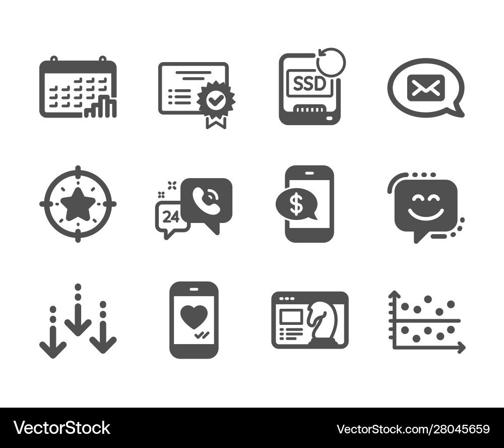 Set technology icons such as dot plot Set technology icons such as dot plot Vector Image