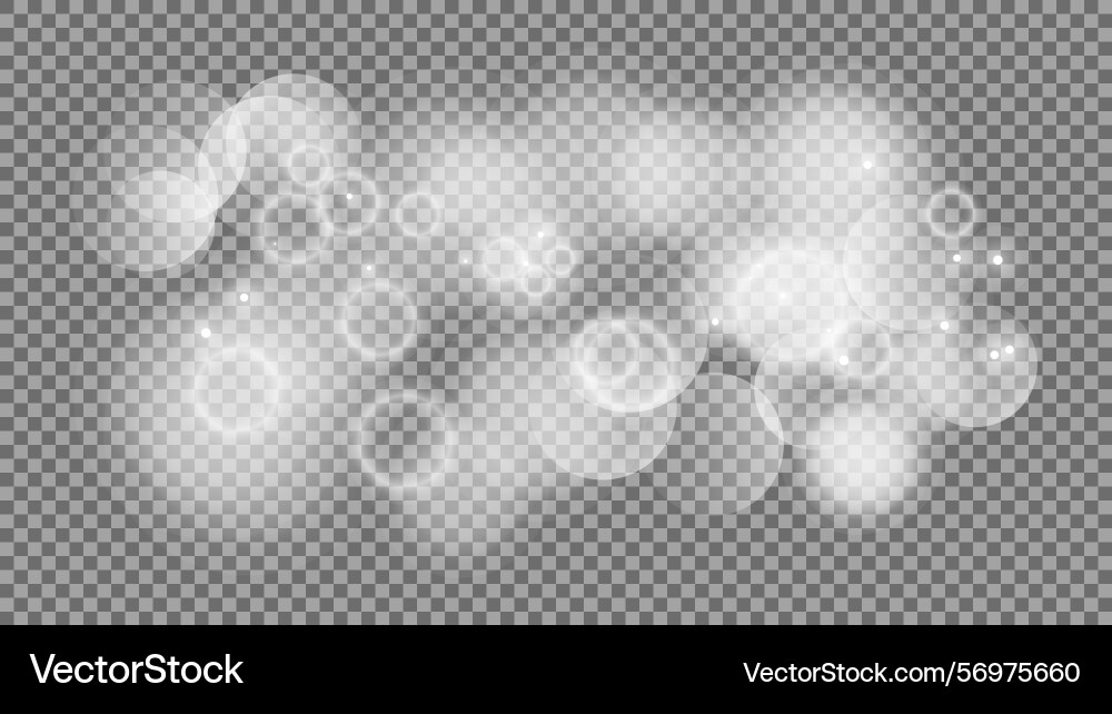 Bokeh circles on transparent background Bokeh circles on transparent background vector image