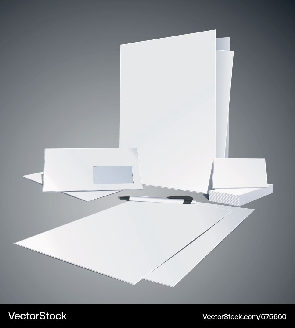 Corporate Identity Paper Templates Vector Image
