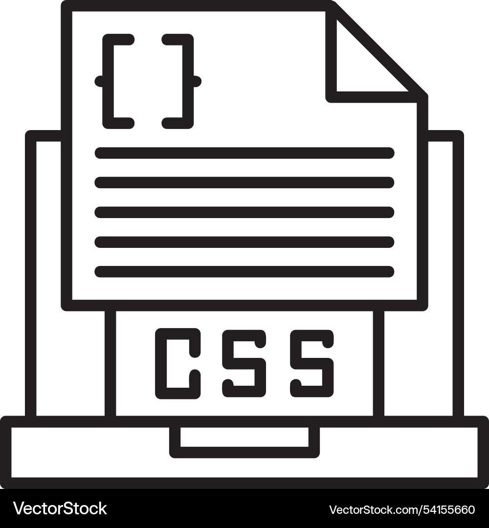 Css file icon design vector image