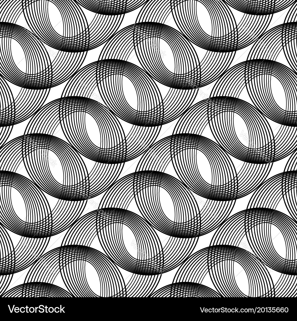Design seamless monochrome ellipse pattern Vector Image