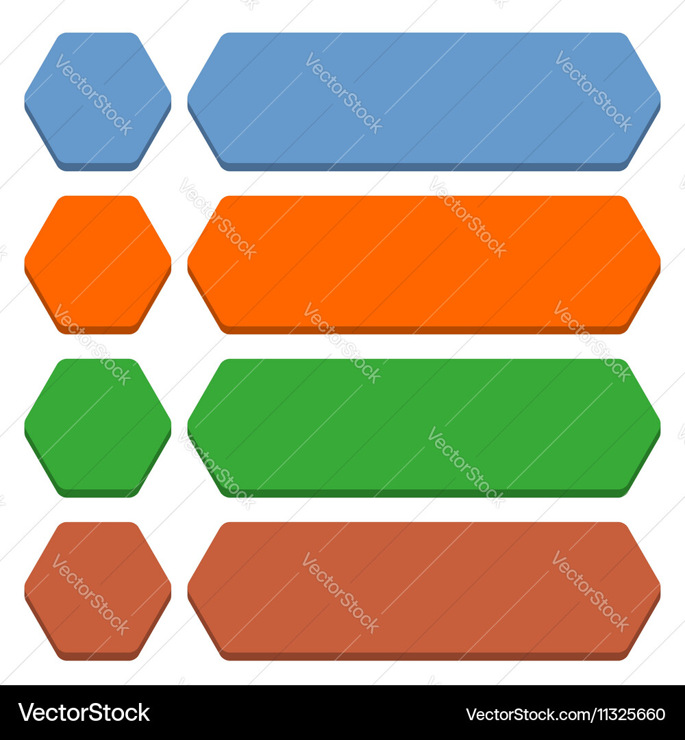 Flat blank icon empty internet color button Vector Image