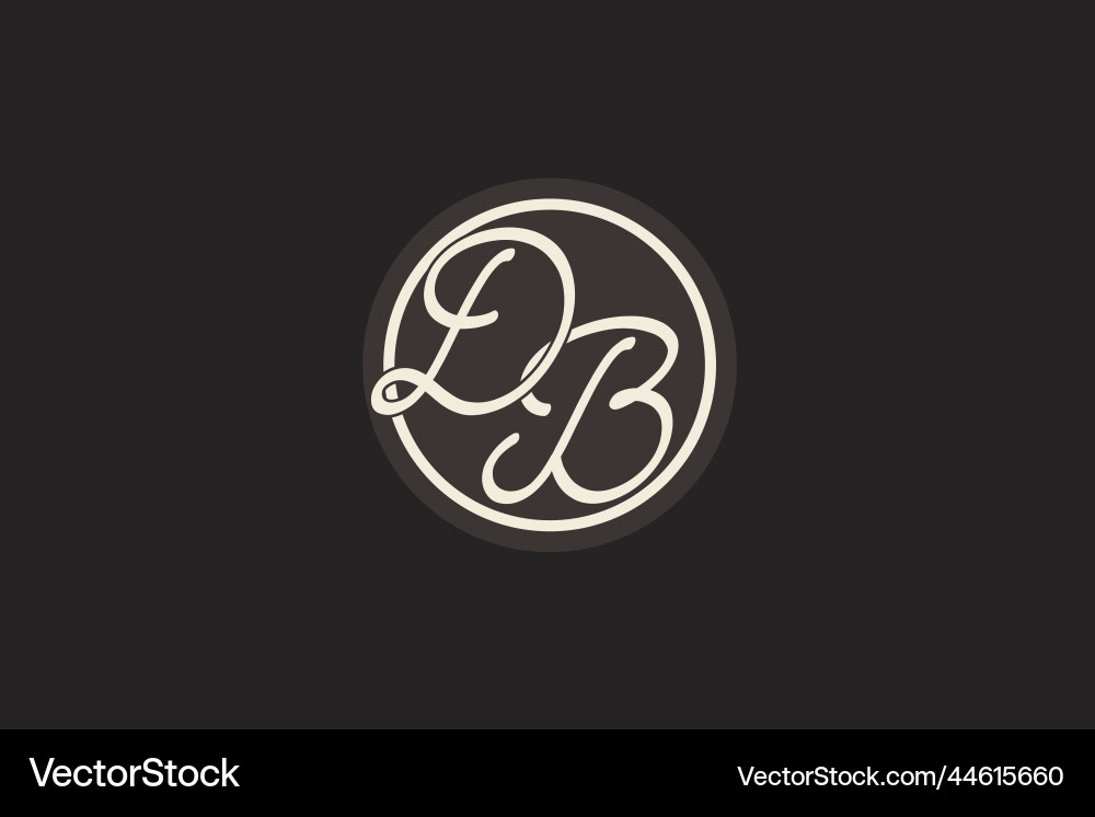 Initial letter db monogram logo with simple Initial letter db monogram logo with simple Vector Image