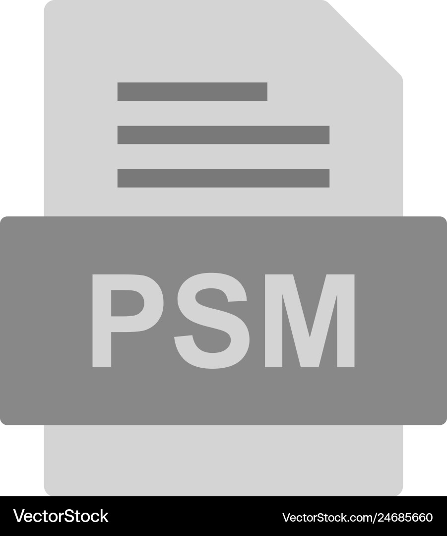 Psm file document icon Vector Image
