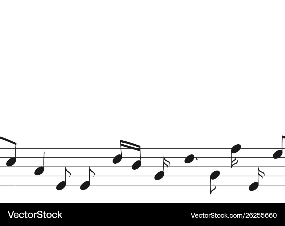 Seamless isolated music pattern with note Vector Image