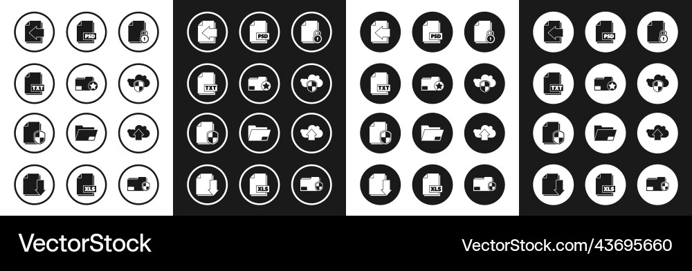 Set document and lock folder with star txt file Vector Image