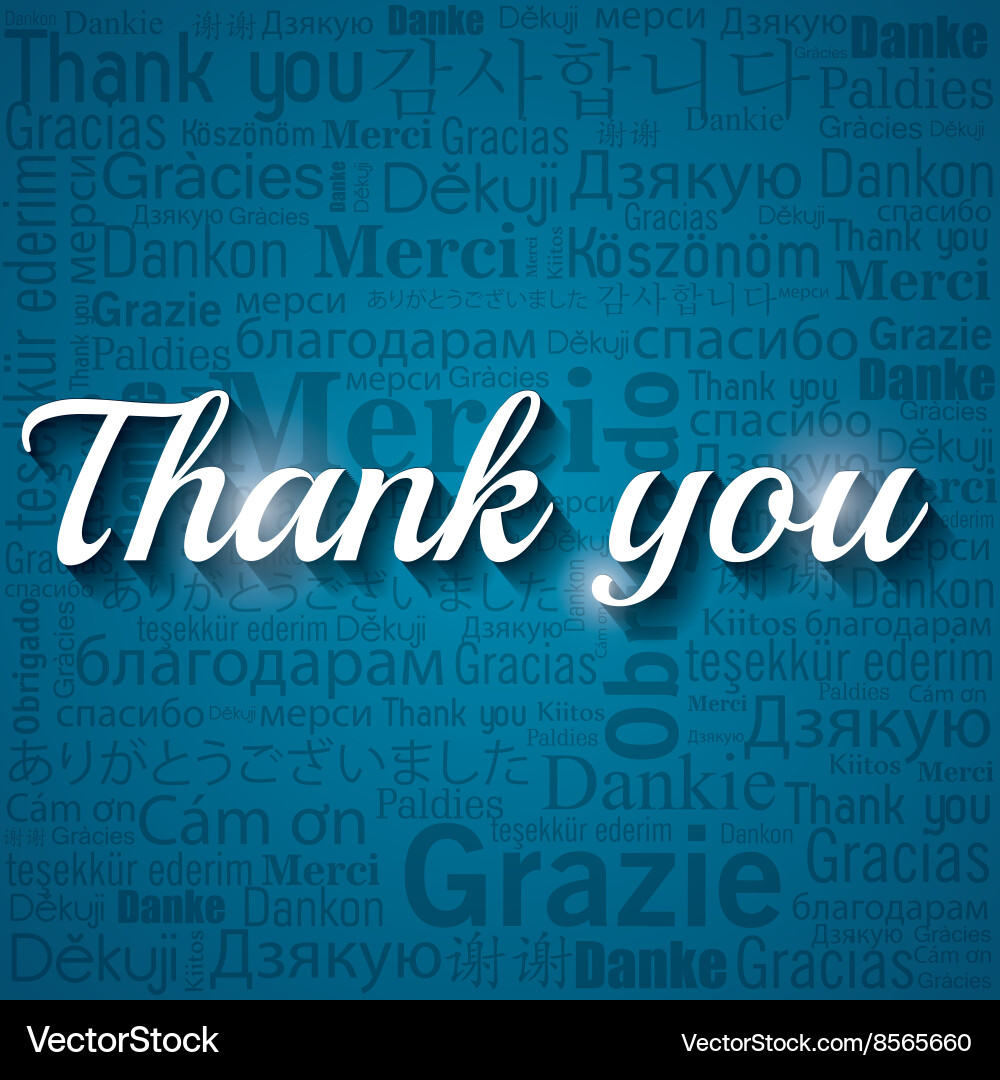 Thank You Around the World Vector Image
