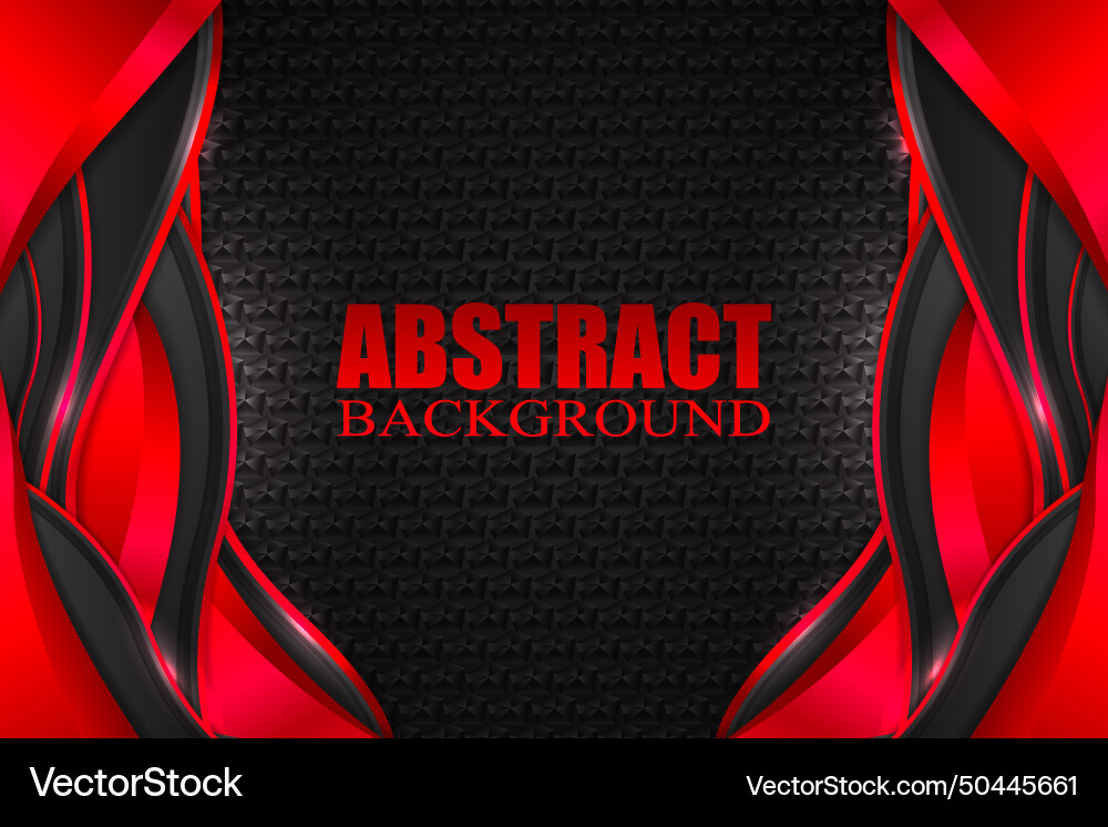 Abstract fluid background with black and red color Vector Image