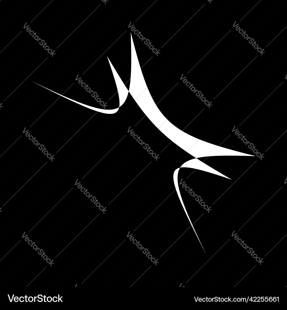 Abstract random geometric shape non figural Vector Image