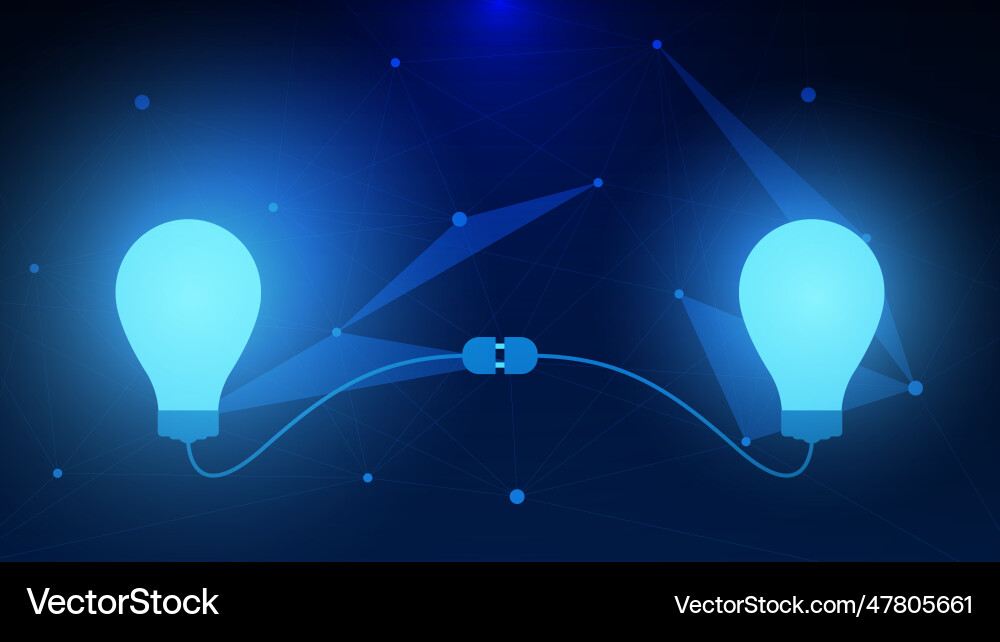 Connect idea or understanding Connect idea or understanding Vector Image