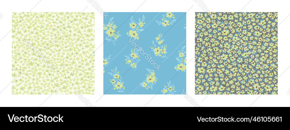 Design of spring print with flowers for textile vector image