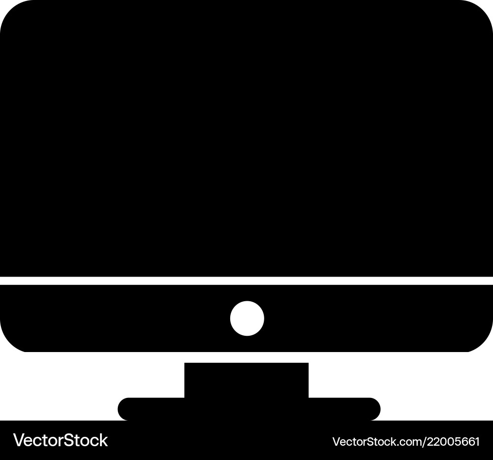 Desktop computer icon Vector Image