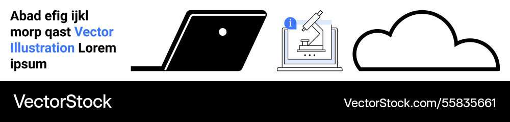 Digital workflow with cloud storage online Vector Image