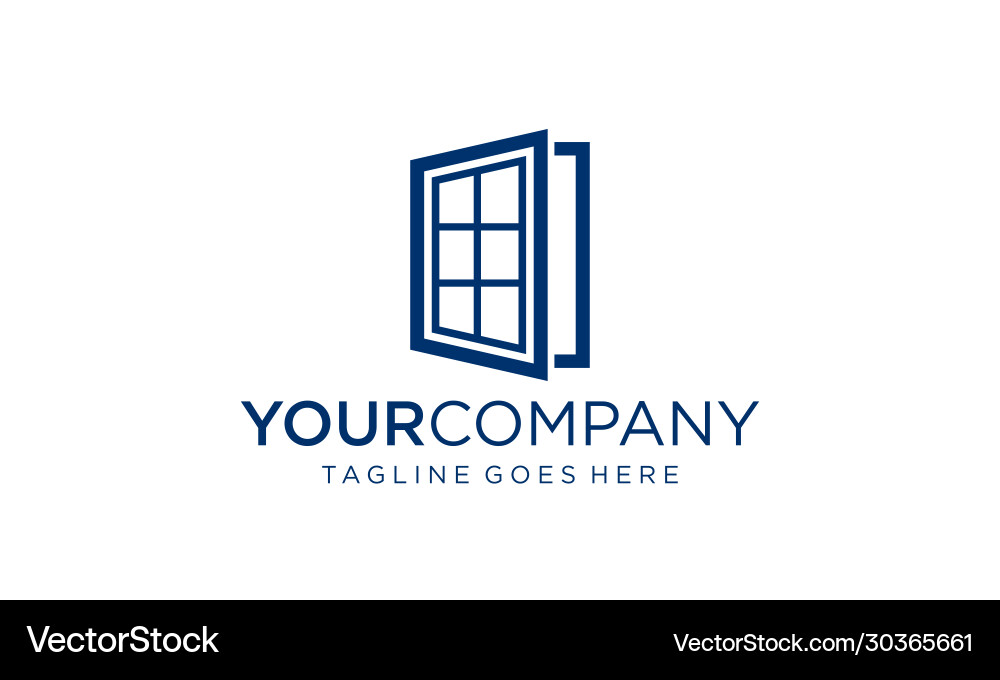 Fenstersymbol für Logo Design Konzept Fenstersymbol für Logo Design Konzept Vektorbild