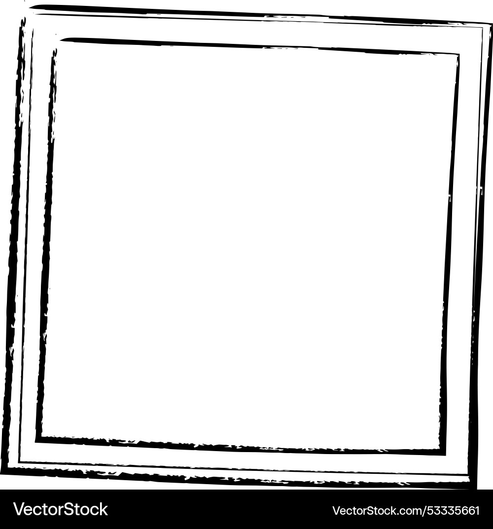 Frame square icon element abstract outline border Vector Image