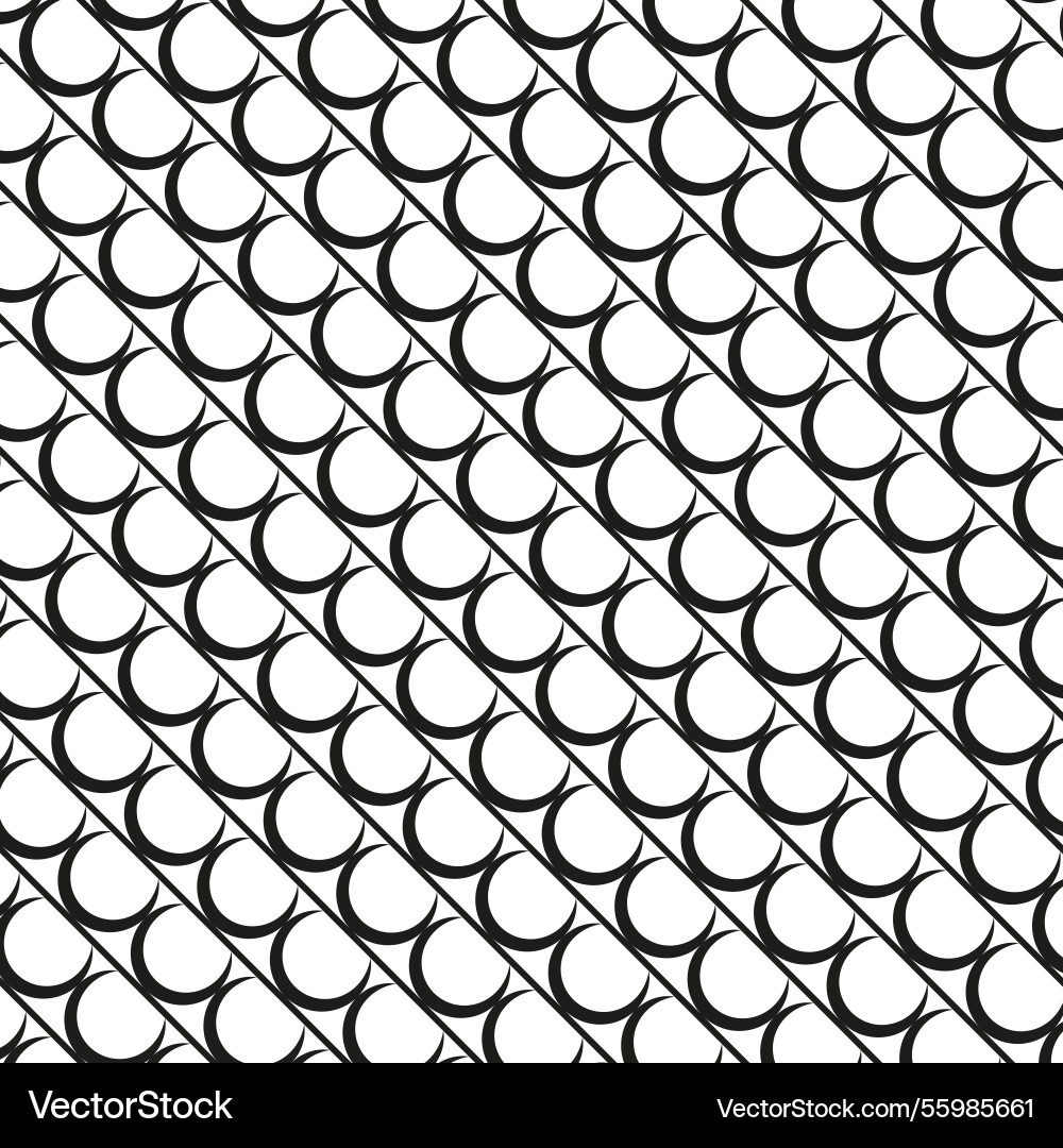 Seamless geometric pattern repeating black arcs Seamless geometric pattern repeating black arcs vector image
