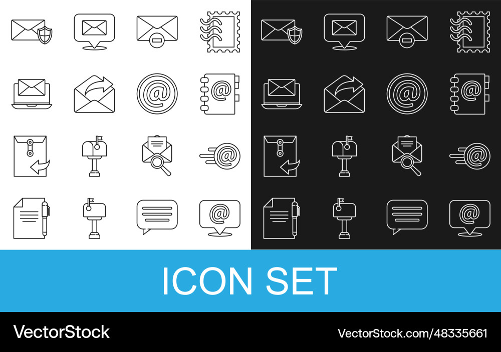 Set line mail and e-mail on speech bubble address Set line mail and e-mail on speech bubble address Vector Image