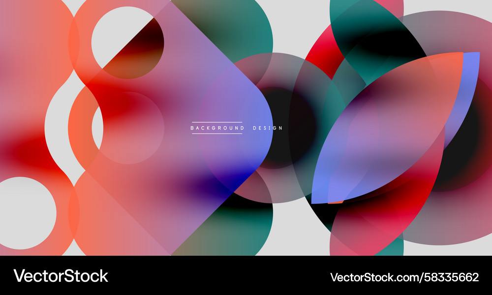 Abstract fluid shapes overlap creating vibrant Abstract fluid shapes overlap creating vibrant Vector Image