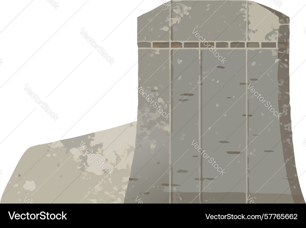 Cylindrical concrete structure design generative Vector Image