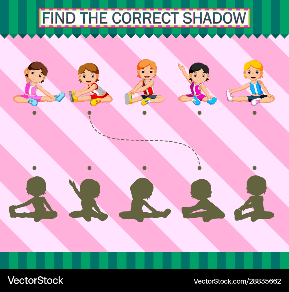 Finden Sie richtige Schatten Cartoon junge sportlich Finden Sie richtige Schatten Cartoon junge sportlich vektorbild