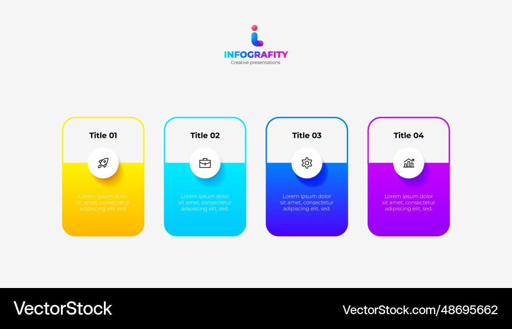 Four rectangular elements with circles placed Four rectangular elements with circles placed vector image