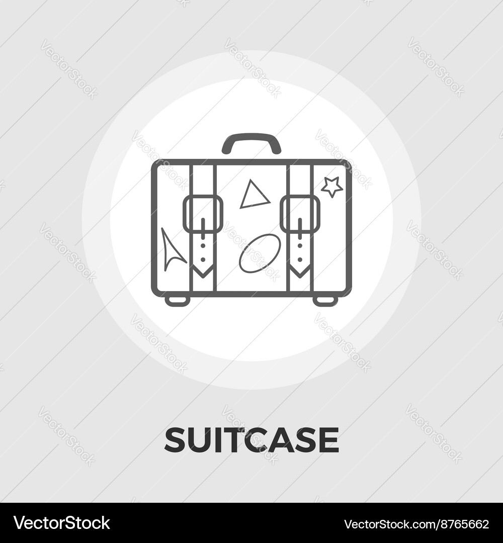 Koffer Flat Icon Vektorbild