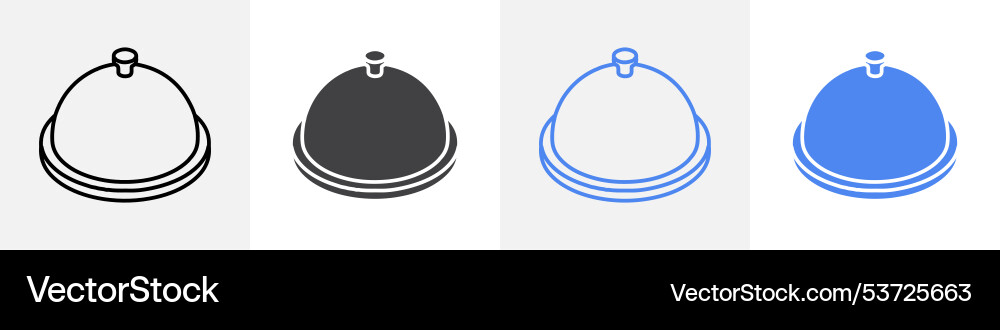 Cloche icon set use for web Vector Image
