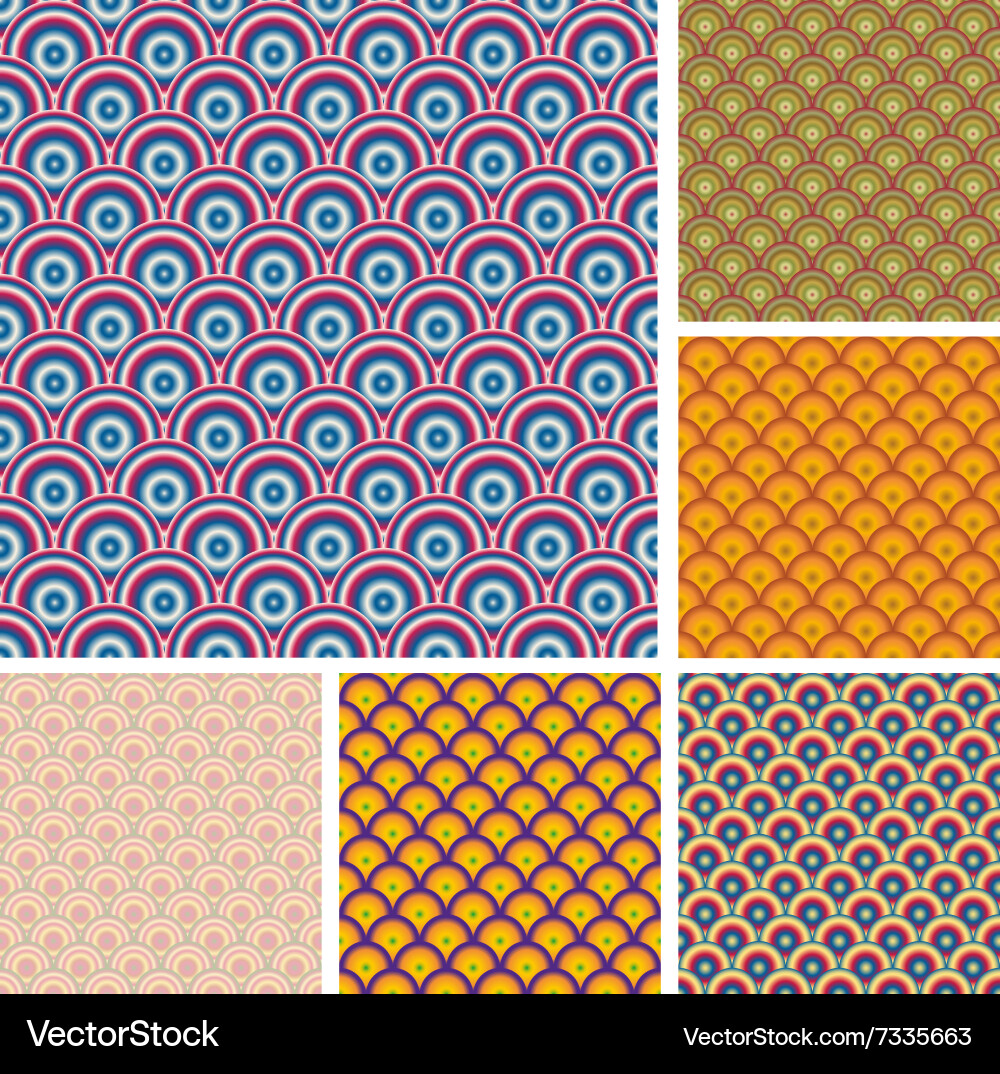 Colorful Circular Patterns Vector Image