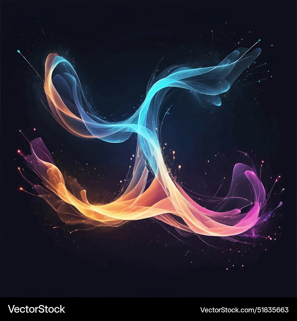 Ethereal abstract background design using glowing Ethereal abstract background design using glowing Vector Image